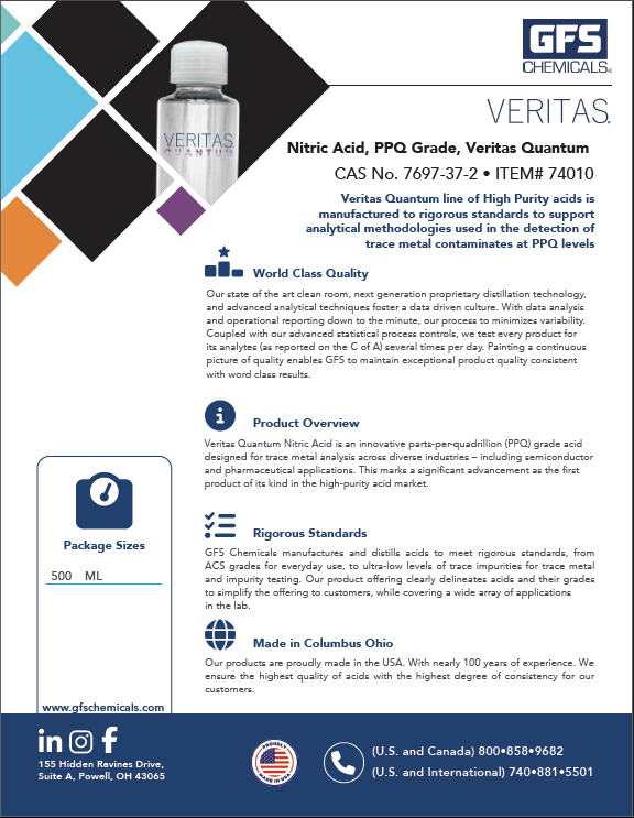 Veritas Quantum Brochure GFS Chemicals